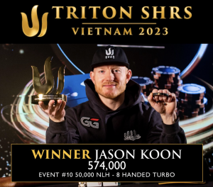 “La motivación, al final del día, es que estoy ganando mucho y quiero hacer eso”, Jason koon ganador de triton poker