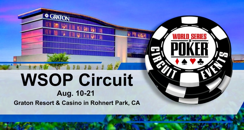 El WSOPC llegará al Graton Resort & Casino en el área de la bahía del 10 al 21 de agosto