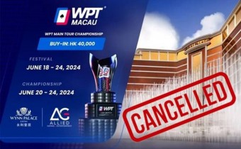 World Poker Tour anunció durante la noche que el WPT Macau fue cancelado.