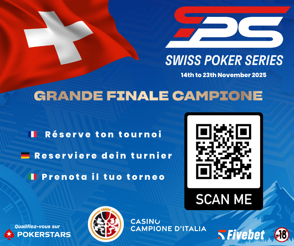 Gran final de las Swiss Poker Series a punto de arrancar en Campione d’Italia